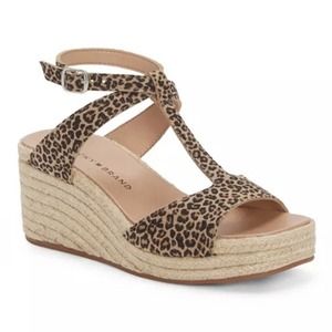 Lucky Brand Valki T-Strap Espadrille Platform Sandals New With Tags Size 7